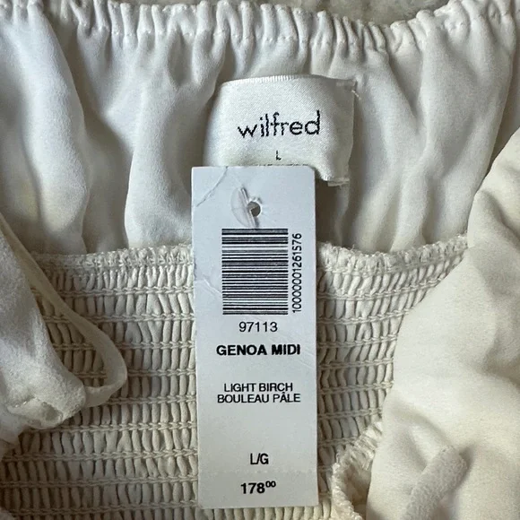 Wilfred Genoa Midi White Spaghetti Strap Maxi Dress - Picture 2 of 3